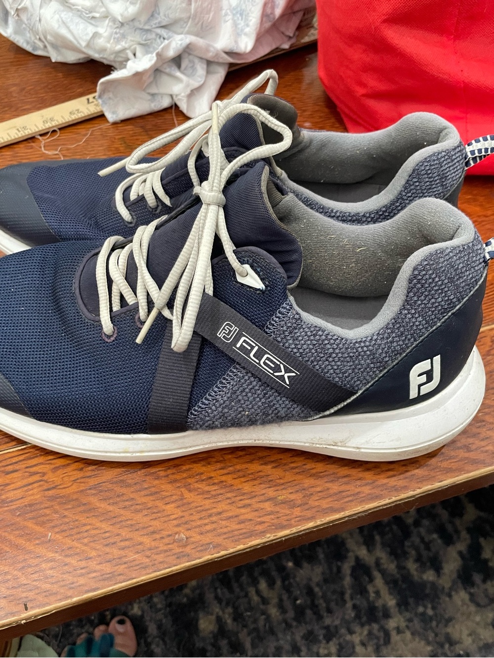 FootJoy FJ Flex Men’s Athletic Golf Shoes - Navy/Gray